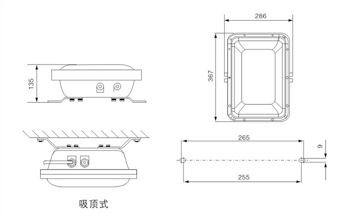 NFC9175无极顶灯安装示意图