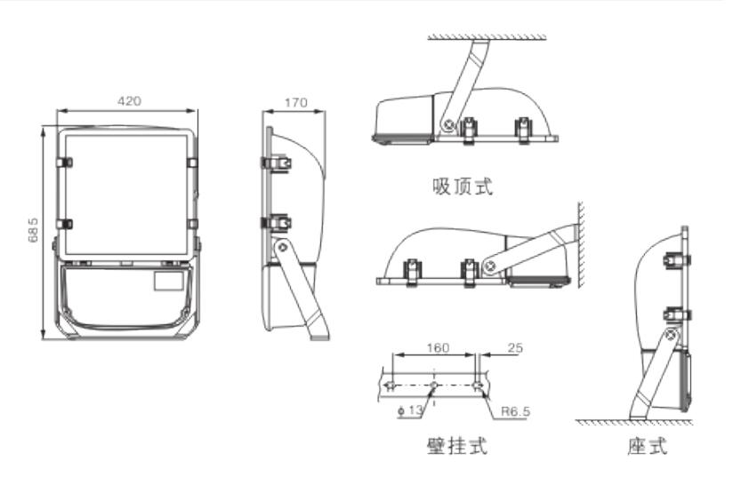 NTC9230广场灯安装示意图